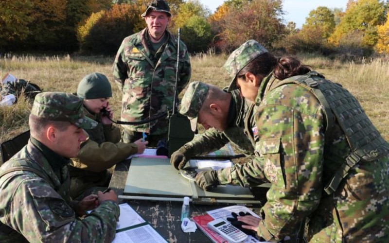 Cadets were shooting from mortars at Military training area Lest, October 26th 2021