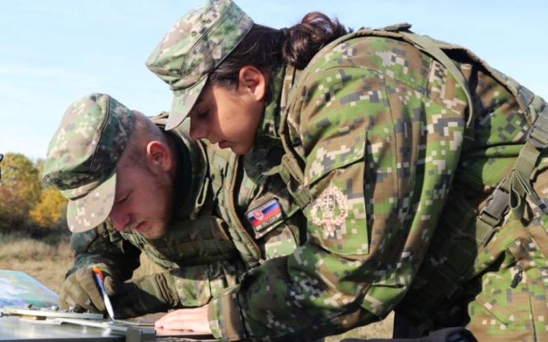 Cadets were shooting from mortars at Military training area Lest, October 26th 2021