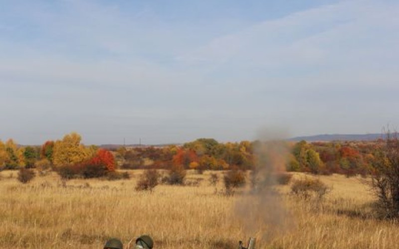 Cadets were shooting from mortars at Military training area Lest, October 26th 2021