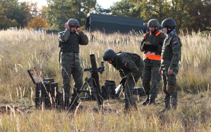 Cadets were shooting from mortars at Military training area Lest, October 26th 2021