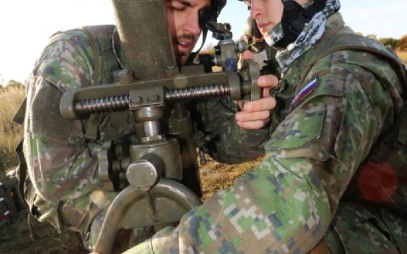 Cadets were shooting from mortars at Military training area Lest, October 26th 2021