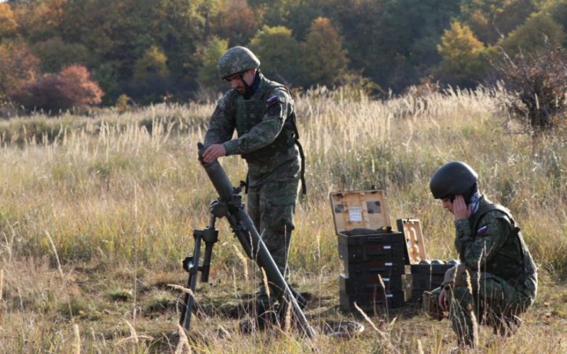 Cadets were shooting from mortars at Military training area Lest, October 26th 2021