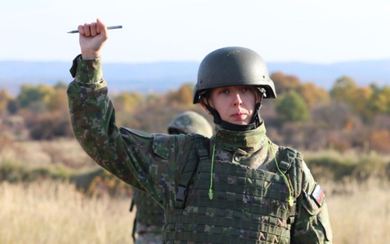 Cadets were shooting from mortars at Military training area Lest, October 26th 2021